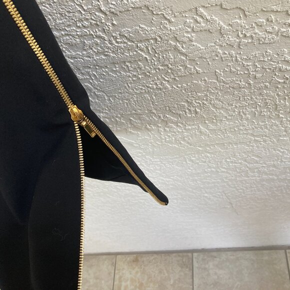 Escada Black Skirt Sz 44 US 14 Sexy Zippers - Picture 5 of 10